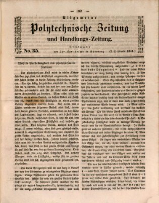 Allgemeine polytechnische Zeitung und Handlungs-Zeitung (Allgemeine Handlungs-Zeitung) Donnerstag 2. September 1841