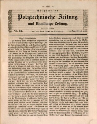 Allgemeine polytechnische Zeitung und Handlungs-Zeitung (Allgemeine Handlungs-Zeitung) Donnerstag 16. September 1841