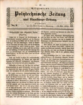 Allgemeine polytechnische Zeitung und Handlungs-Zeitung (Allgemeine Handlungs-Zeitung) Donnerstag 24. Februar 1842