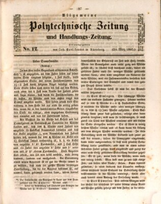 Allgemeine polytechnische Zeitung und Handlungs-Zeitung (Allgemeine Handlungs-Zeitung) Donnerstag 24. März 1842