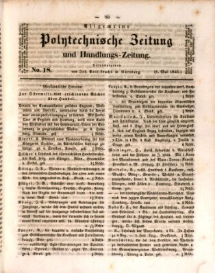 Allgemeine polytechnische Zeitung und Handlungs-Zeitung (Allgemeine Handlungs-Zeitung) Donnerstag 5. Mai 1842