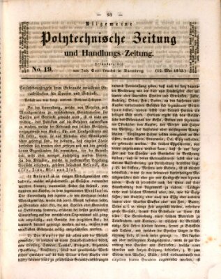 Allgemeine polytechnische Zeitung und Handlungs-Zeitung (Allgemeine Handlungs-Zeitung) Donnerstag 12. Mai 1842