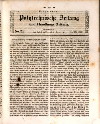 Allgemeine polytechnische Zeitung und Handlungs-Zeitung (Allgemeine Handlungs-Zeitung) Donnerstag 26. Mai 1842