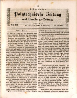 Allgemeine polytechnische Zeitung und Handlungs-Zeitung (Allgemeine Handlungs-Zeitung) Donnerstag 9. Juni 1842