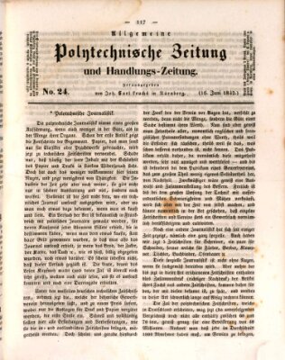 Allgemeine polytechnische Zeitung und Handlungs-Zeitung (Allgemeine Handlungs-Zeitung) Donnerstag 16. Juni 1842