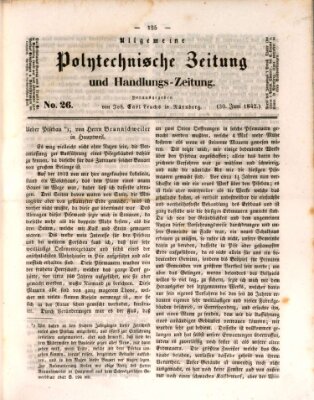 Allgemeine polytechnische Zeitung und Handlungs-Zeitung (Allgemeine Handlungs-Zeitung) Donnerstag 30. Juni 1842