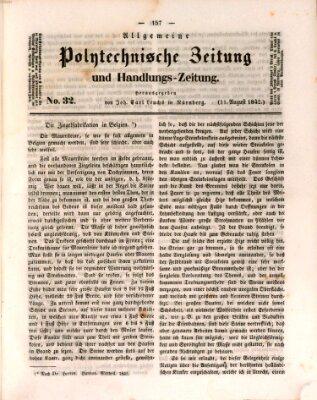 Allgemeine polytechnische Zeitung und Handlungs-Zeitung (Allgemeine Handlungs-Zeitung) Donnerstag 11. August 1842