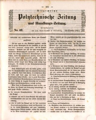 Allgemeine polytechnische Zeitung und Handlungs-Zeitung (Allgemeine Handlungs-Zeitung) Donnerstag 20. Oktober 1842