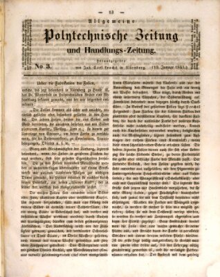 Allgemeine polytechnische Zeitung und Handlungs-Zeitung (Allgemeine Handlungs-Zeitung) Donnerstag 19. Januar 1843