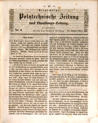 Allgemeine polytechnische Zeitung und Handlungs-Zeitung (Allgemeine Handlungs-Zeitung) Donnerstag 26. Januar 1843