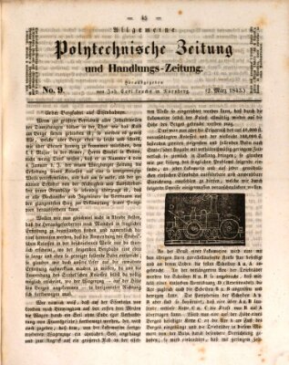 Allgemeine polytechnische Zeitung und Handlungs-Zeitung (Allgemeine Handlungs-Zeitung) Donnerstag 2. März 1843