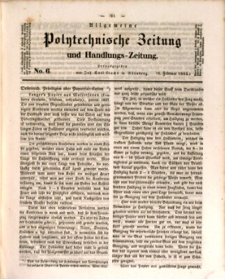 Allgemeine polytechnische Zeitung und Handlungs-Zeitung (Allgemeine Handlungs-Zeitung) Donnerstag 8. Februar 1844