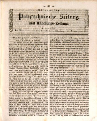 Allgemeine polytechnische Zeitung und Handlungs-Zeitung (Allgemeine Handlungs-Zeitung) Donnerstag 29. Februar 1844