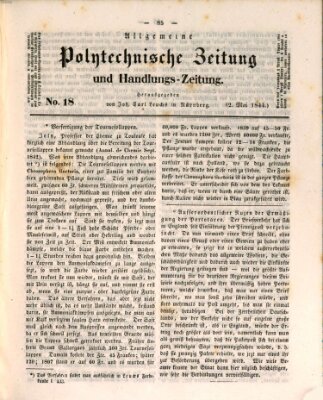 Allgemeine polytechnische Zeitung und Handlungs-Zeitung (Allgemeine Handlungs-Zeitung) Donnerstag 2. Mai 1844