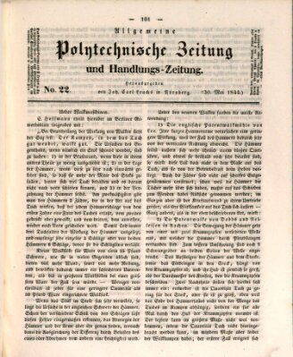 Allgemeine polytechnische Zeitung und Handlungs-Zeitung (Allgemeine Handlungs-Zeitung) Donnerstag 30. Mai 1844