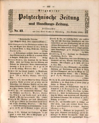 Allgemeine polytechnische Zeitung und Handlungs-Zeitung (Allgemeine Handlungs-Zeitung) Donnerstag 24. Oktober 1844