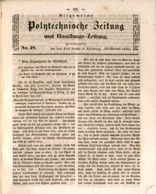 Allgemeine polytechnische Zeitung und Handlungs-Zeitung (Allgemeine Handlungs-Zeitung) Donnerstag 28. November 1844