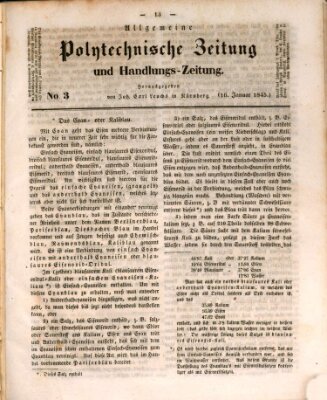 Allgemeine polytechnische Zeitung und Handlungs-Zeitung (Allgemeine Handlungs-Zeitung) Donnerstag 16. Januar 1845