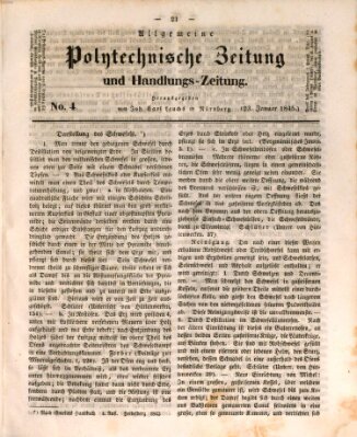 Allgemeine polytechnische Zeitung und Handlungs-Zeitung (Allgemeine Handlungs-Zeitung) Donnerstag 23. Januar 1845