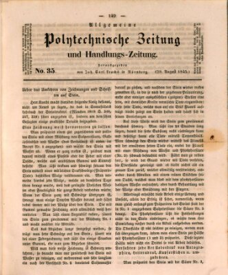 Allgemeine polytechnische Zeitung und Handlungs-Zeitung (Allgemeine Handlungs-Zeitung) Donnerstag 28. August 1845