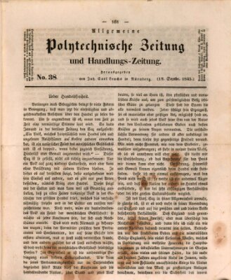 Allgemeine polytechnische Zeitung und Handlungs-Zeitung (Allgemeine Handlungs-Zeitung) Donnerstag 18. September 1845