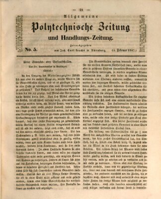 Allgemeine polytechnische Zeitung und Handlungs-Zeitung (Allgemeine Handlungs-Zeitung) Donnerstag 4. Februar 1847