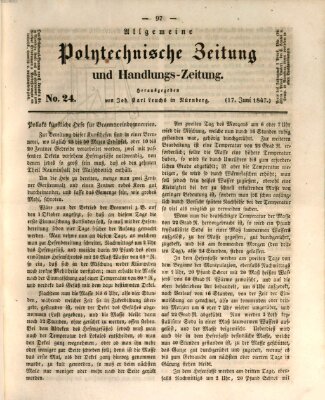 Allgemeine polytechnische Zeitung und Handlungs-Zeitung (Allgemeine Handlungs-Zeitung) Donnerstag 17. Juni 1847