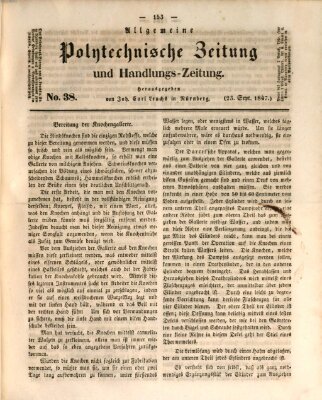 Allgemeine polytechnische Zeitung und Handlungs-Zeitung (Allgemeine Handlungs-Zeitung) Donnerstag 23. September 1847