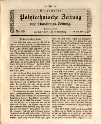 Allgemeine polytechnische Zeitung und Handlungs-Zeitung (Allgemeine Handlungs-Zeitung) Donnerstag 9. Dezember 1847