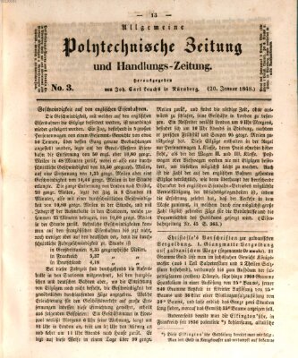 Allgemeine polytechnische Zeitung und Handlungs-Zeitung (Allgemeine Handlungs-Zeitung) Donnerstag 20. Januar 1848