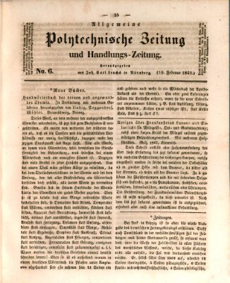 Allgemeine polytechnische Zeitung und Handlungs-Zeitung (Allgemeine Handlungs-Zeitung) Donnerstag 10. Februar 1848