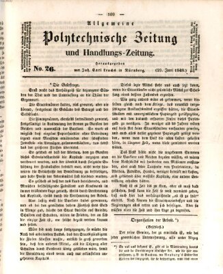 Allgemeine polytechnische Zeitung und Handlungs-Zeitung (Allgemeine Handlungs-Zeitung) Donnerstag 29. Juni 1848