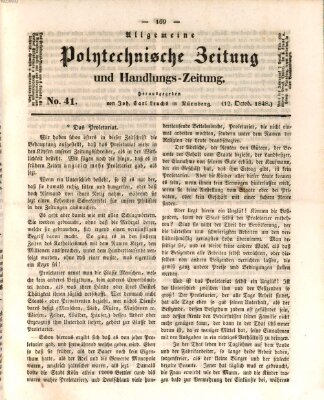 Allgemeine polytechnische Zeitung und Handlungs-Zeitung (Allgemeine Handlungs-Zeitung) Donnerstag 12. Oktober 1848