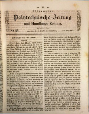 Allgemeine polytechnische Zeitung und Handlungs-Zeitung (Allgemeine Handlungs-Zeitung) Donnerstag 30. Mai 1850