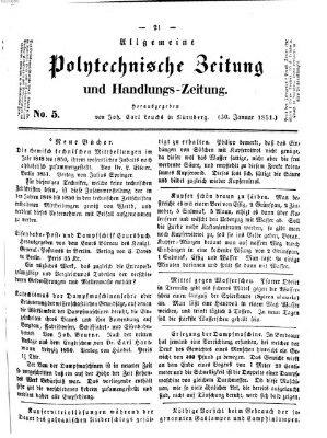 Allgemeine polytechnische Zeitung und Handlungs-Zeitung (Allgemeine Handlungs-Zeitung) Donnerstag 30. Januar 1851