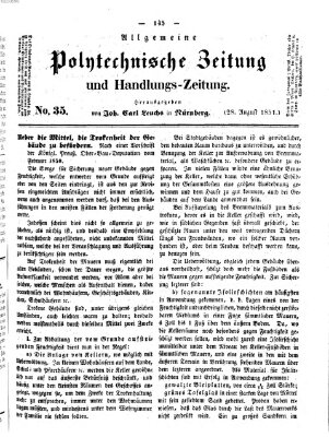 Allgemeine polytechnische Zeitung und Handlungs-Zeitung (Allgemeine Handlungs-Zeitung) Donnerstag 28. August 1851