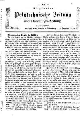 Allgemeine polytechnische Zeitung und Handlungs-Zeitung (Allgemeine Handlungs-Zeitung) Donnerstag 4. Dezember 1851