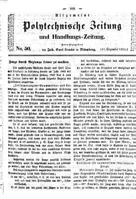 Allgemeine polytechnische Zeitung und Handlungs-Zeitung (Allgemeine Handlungs-Zeitung) Donnerstag 11. Dezember 1851