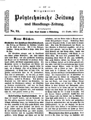 Allgemeine polytechnische Zeitung und Handlungs-Zeitung (Allgemeine Handlungs-Zeitung) Donnerstag 23. September 1852