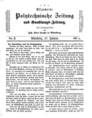 Allgemeine polytechnische Zeitung und Handlungs-Zeitung (Allgemeine Handlungs-Zeitung) Donnerstag 27. Januar 1853