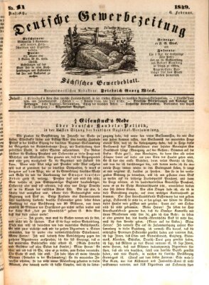 Deutsche Gewerbezeitung und Sächsisches Gewerbe-Blatt Dienstag 6. Februar 1849