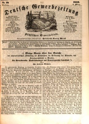 Deutsche Gewerbezeitung und Sächsisches Gewerbe-Blatt Dienstag 6. März 1849