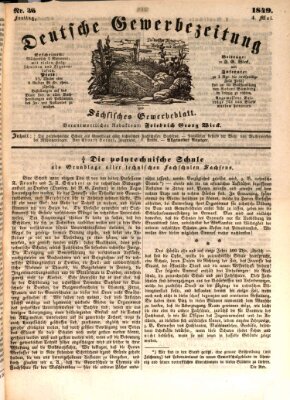 Deutsche Gewerbezeitung und Sächsisches Gewerbe-Blatt Freitag 4. Mai 1849