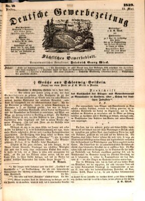 Deutsche Gewerbezeitung und Sächsisches Gewerbe-Blatt Dienstag 15. Mai 1849