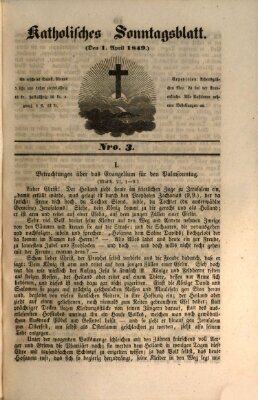 Katholisches Sonntagsblatt Sonntag 1. April 1849