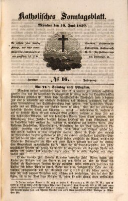 Katholisches Sonntagsblatt Sonntag 30. Juni 1850