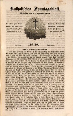 Katholisches Sonntagsblatt Sonntag 1. Dezember 1850