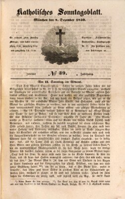 Katholisches Sonntagsblatt Sonntag 8. Dezember 1850