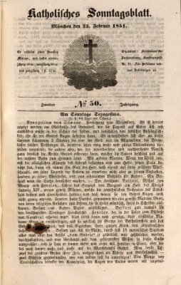 Katholisches Sonntagsblatt Sonntag 23. Februar 1851