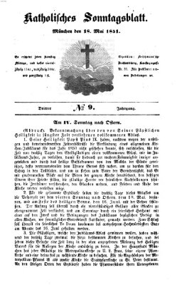 Katholisches Sonntagsblatt Sonntag 18. Mai 1851